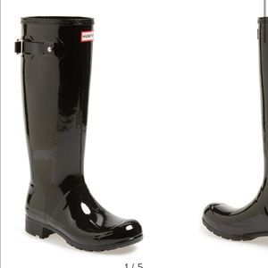 Original gloss black tall hunter rain boot